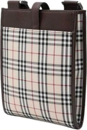Burberry Vintage, unisex, Beige, ONE Size, Leer, Pre-owned Canvas Crossbody Bag