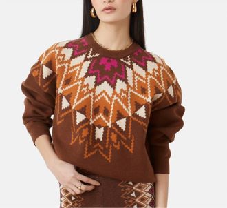 Suncoo Pavarel Sweater Top In Choco Multi