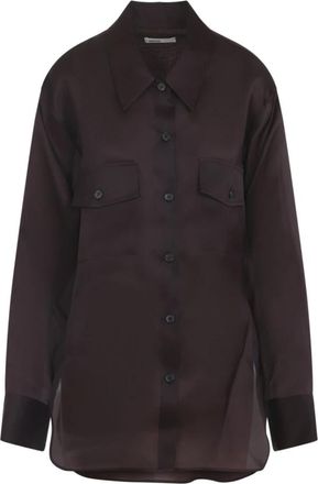 Khaite Rode Zijden Top Sierlijke Stijl - Dames - Overhemden - Rood - S - Overhemden