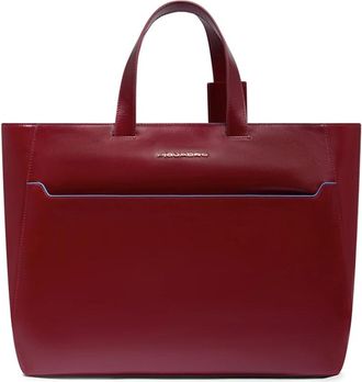 Piquadro Blue Square Tote - Dames - Shoppers - Rood - ONE Size - Leer - Tassen