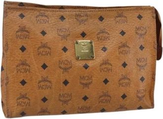 MCM Pre-owned Clutches, female, Brown, Size: ONE SIZE Pre-owned Plastic Clutch
