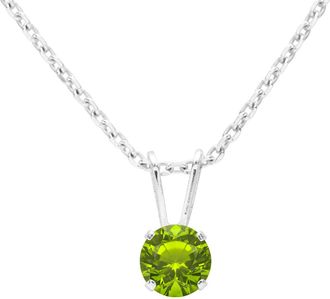 SuperJeweler 1/2 Carat Gemstone Solitaire Pendant Necklace in Gold with Free Chain - Multiple Gemstone Options Available