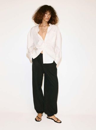 Mango Pantaloni harem lyocell nero - Donna - 36 - MANGO