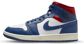 Nike Fitness, Dames, Blauw, 36 1/2 EU, Leer, Air Jordan 1 Mid