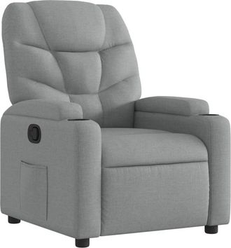 vidaXL Sillón reclinable de tela gris claro Vidaxl