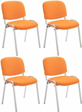 Clp Clp - Set De 4 Sillas Confidente Ken Chrom Naranja
