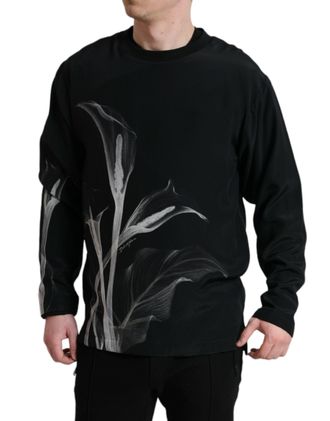 Dolce & Gabbana Calla Lelie Print Sweatshirt Lange Mouwen Ronde Hals