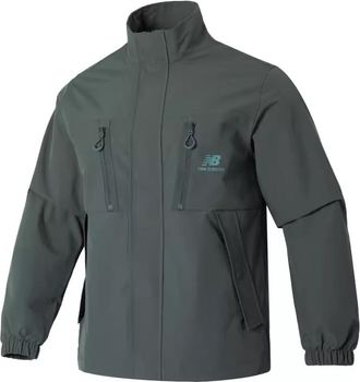 New Balance NBX Homehub Stand Collar Jacket Asia Sizing Dark Grey AMJ33374-MNU