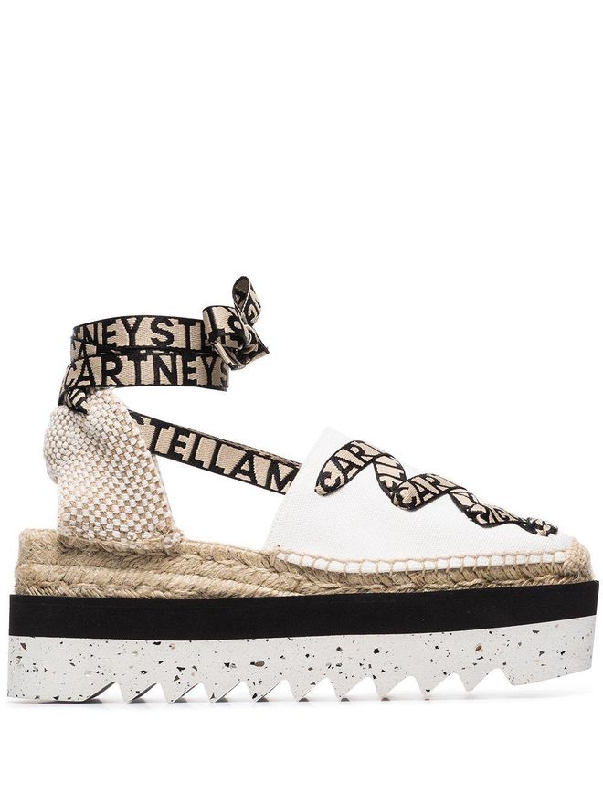 Gaia lace-up espadrilles - White