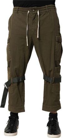 Dolce & Gabbana Bruine Cargo Trekkoordbroek - Heren - Slim Fit Broeken - Bruin - M - Katoen - Broeken