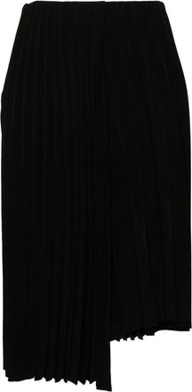 Saint Laurent pleated midi skirt - women - Triacetate/Polyester - 40 - Black
