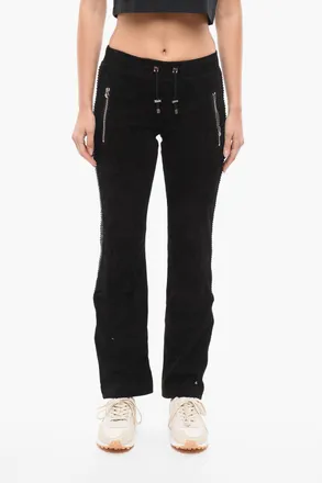 Philipp Plein Joggers TOO GOOD in Suede con Cristalli Philipp Plein