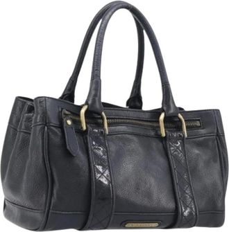 Burberry Pre-owned Hand Bag - Dames - Vintage Handtas - Zwart - ONE Size - Leer - Vintage