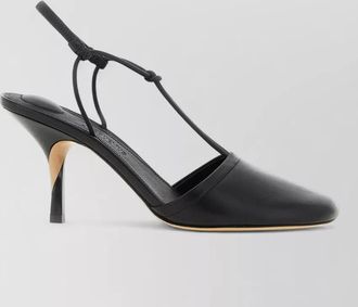 Jacquemus leather asymmetric heel mules