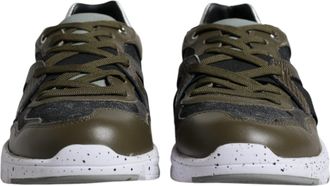 Dolce & Gabbana Multicolor Canvas Leather Low Top Sneaker Mens Shoes (Pre-Owned)