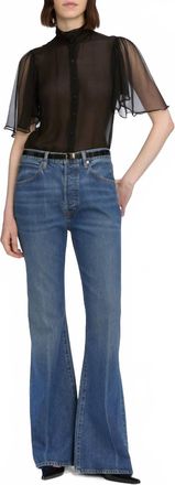 Frame Denim Lax Wide-Leg Flare Jeans In Pilot
