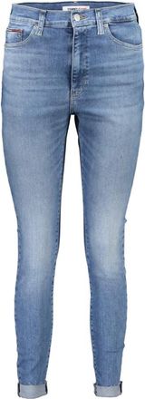 Tommy Hilfiger Jeans, Dames, Blauw, W29 L30, Denim, Blauwe Denim Jeans met 5 Zakken