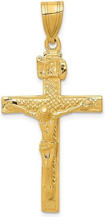 Diamond2Deal 14k Yellow Gold INRI Crucifix Pendant