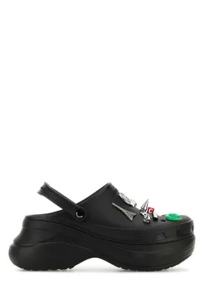 Balenciaga Black Rubber X Crocsâ ¢ Mules