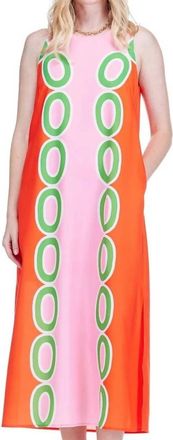 Jade Yoga Links Column Midi Dress In Red
