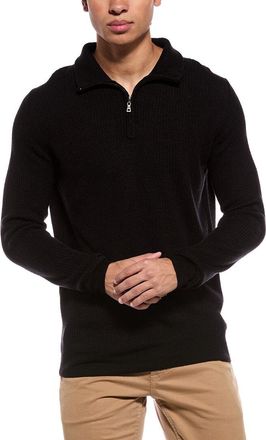 Weatherproof Vintage Soft Touch All Over Texture 1/4-Zip Mock Neck Sweater