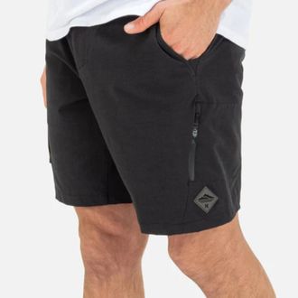 Hurley Mens Hurley H2O-Dri Nomad Cargo Shorts Black Stretch Drawstring Waist GBO2302