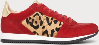 L.k. Bennett Womens RICKY Trainers, Red/Natural Suede - Size UK 4