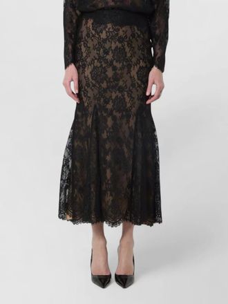 Self Portrait lace midi skirt mermaid silhouette slim fit