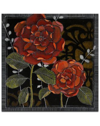 Ready2HangArt Ready2hangart Gilt Slate Flora Ii Wrapped Canvas Wall Art By Norman Wyatt