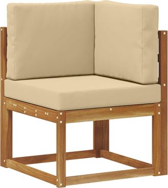 vidaXL Sof&aacute; De Esquina Para Exteriores Madera De Acacia S&oacute;lida Vidaxl