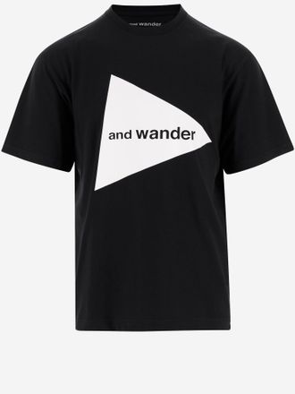 And Wander T-Shirt aus Baumwollmischung mit Logo