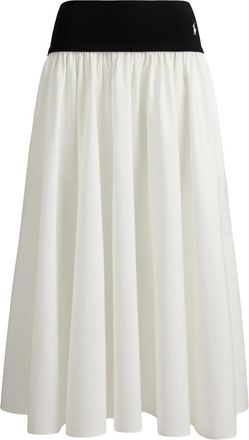 Ralph Lauren Logo-embroidered A-line Midi Skirt