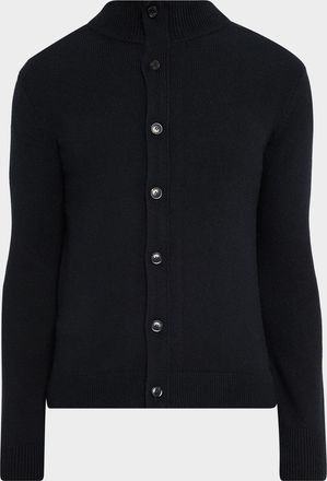 Neiman Marcus Men & apos;s Cashmere Rib Concealed-Zip Cardigan