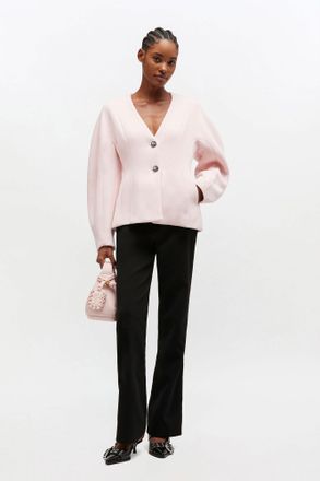 Ganni Pink Wool Blazer