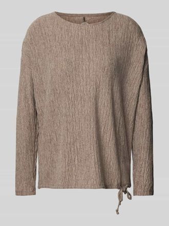 Zabaione Longsleeve mit Rundhalsausschnitt in Beige Melange, Gr&ouml;&szlig;e L