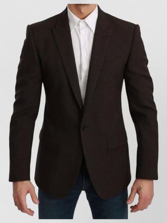 Dolce & Gabbana virgin wool slim-fit single-breasted blazer