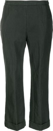 Aspesi cropped flared trousers - women - Cotton/Linen/Flax - 44 - Grey