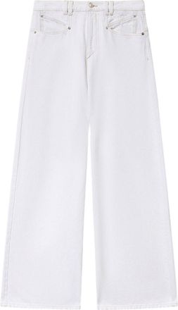 Isabel Marant White Straight High Rise Jeans