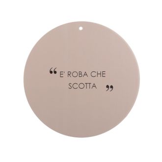 KASANOVA Sottopentola nero tortora 20 cm con scritta in stoneware