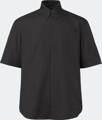 Gucci Camicia in popeline di cotone GG