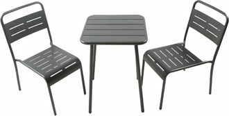 Concept Usine Conjunto de mesa de jard&iacute;n cuadrada de 50 cm y 2 sillas