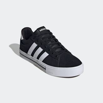 adidas Sneaker ADIDAS SPORTSWEAR DAILY 4.0, Damen, Gr. 38,5, schwarz-weiss (core schwarz, cloud wei&szlig;, cloud wei&szlig;), Leder, Synthetik, Schuhe Sneaker
