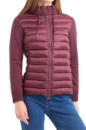Save The Duck Zilia Long Sleeve Vest In Wine