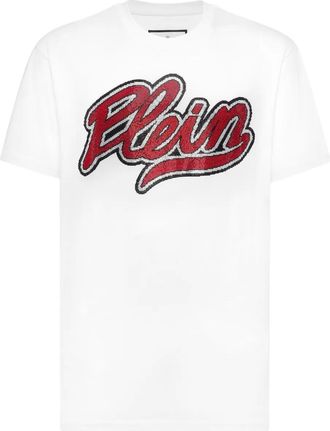 Philipp Plein T-shirt Strass Signature - Bianco