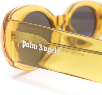 Palm Angels Womens Sunglasses Yellow Crystal Acetate