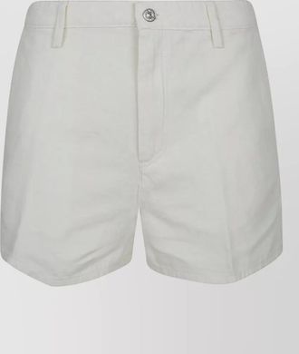 7 For All Mankind tailored cotton linen twill shorts