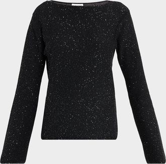 ALTU Lear Sparkly Boat-Neck Sweater
