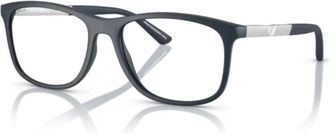 Emporio Armani 0ea3247 Rectangular Matte Finish Eyeglasses with Geometric Temples