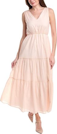 PESERICO Tiered Tie Waist Midi Dress