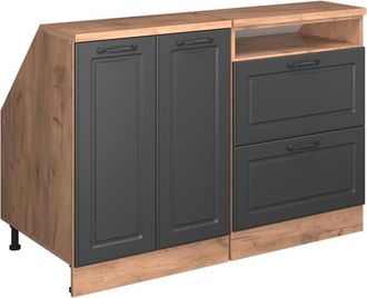 Vicco Conjunto De Armarios Para Techo Inclinado Rion, Antracita Casa De Campo, 120 Cm Lote De 2 Carcasas De Armario 60 Cm De Profundidad, Vicco
